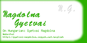 magdolna gyetvai business card